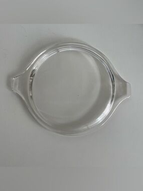 VINTAGE PYREX 470-C CLEAR GLASS LID ONLY REPLACEMENT CASSEROLE TAB HANDLES
